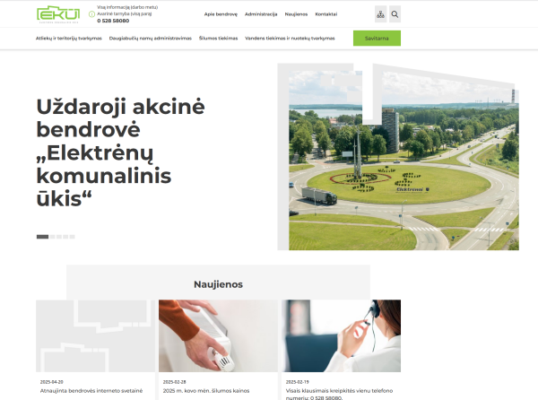 Atnaujinta bendrovės interneto svetainė
