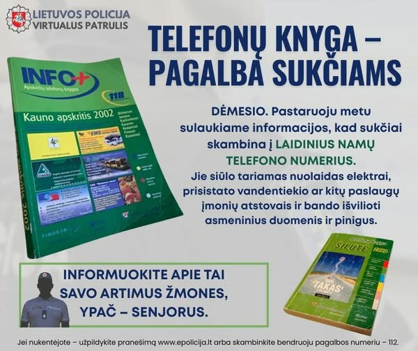 Lietuvos policija įspėja