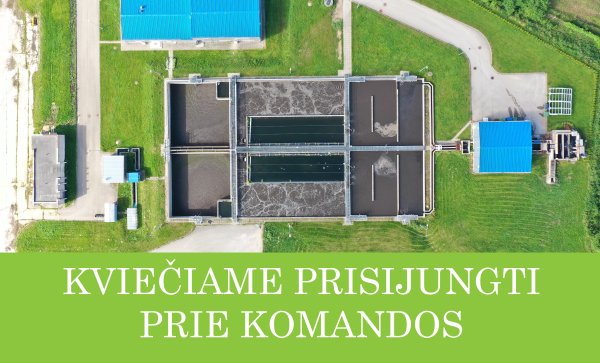 Skelbiamas konkursas Vandens tarnybos nuotekų tvarkymo grupės vadovo pareigoms eiti