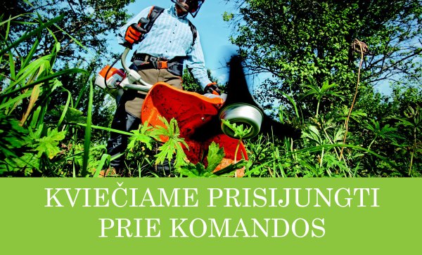Ieškome aplinkotvarkos darbininko (-ės).