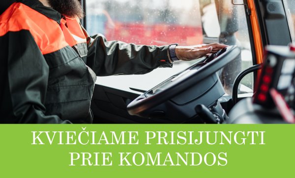 Siūlome darbą vairuotojui (-ai)